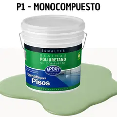 EPOXY - PINTURA ALTO TRAFICO - ESMALTE PISOS CANCHASPU 1K BASE AGUA - TINETA 10L VERDE SALVIA