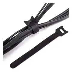 GEN - 20x Pack Amarra Cable Organizador Reutilizable Velcro Cintas - Negro