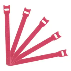 GEN - 20x Pack Amarra Cable Organizador Reutilizable Velcro Cintas - Rojo