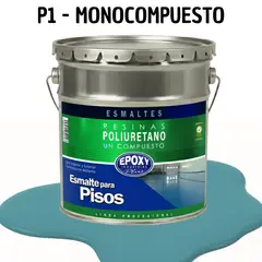 EPOXY - PINTURA ALTO TRAFICO - ESMALTE PISOS CANCHASPU 1K BASE AGUA - TINETA 4G AZUL PETRÓLEO