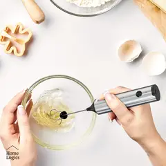 HOME LOGICS - Espumador De Leche Batidor Recargable De Mano