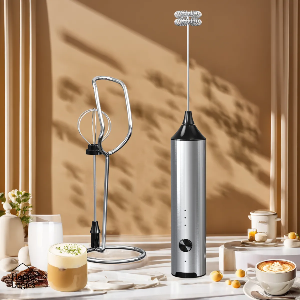 Espumador De Leche Batidor Recargable De Mano Home Logics Kiosclub, marca HOME LOGICS - Foto 2