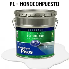 EPOXY - PINTURA ALTO TRAFICO - ESMALTE PISOS CANCHASPU 1K BASE AGUA - TINETA 4G BLANCO PURO