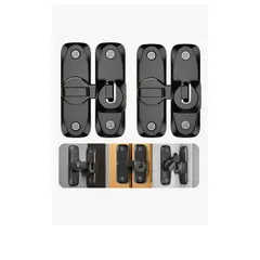GENERICO - 2 Pack Cerraduras Para Puertas De Granero De 90 Y 180 Grados Negro
