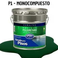 EPOXY - PINTURA ALTO TRAFICO - ESMALTE PISOS CANCHASPU 1K BASE AGUA - TINETA 4G VERDE BOSQUE
