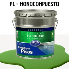EPOXY - PINTURA ALTO TRAFICO - ESMALTE PISOS CANCHASPU 1K BASE AGUA - TINETA 4G VERDE MEDIO