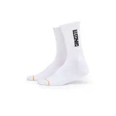 GANGSTA - Calcetin Unisex Mid Brand Blanco