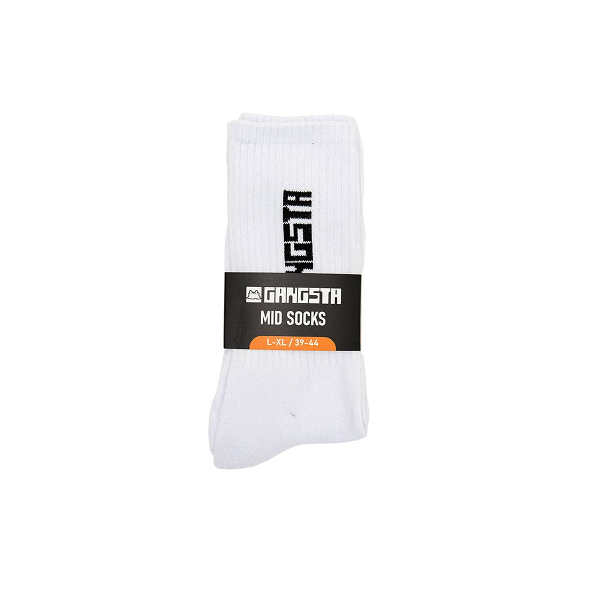 GANGSTA - Calcetin Unisex Gangsta Mid Brand Blanco