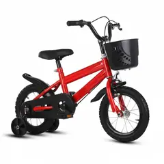 GENERICO - Bicicleta Infantil Aro 12 con Ruedas de Apoyo y Canasto – Modelo Aprendizaje