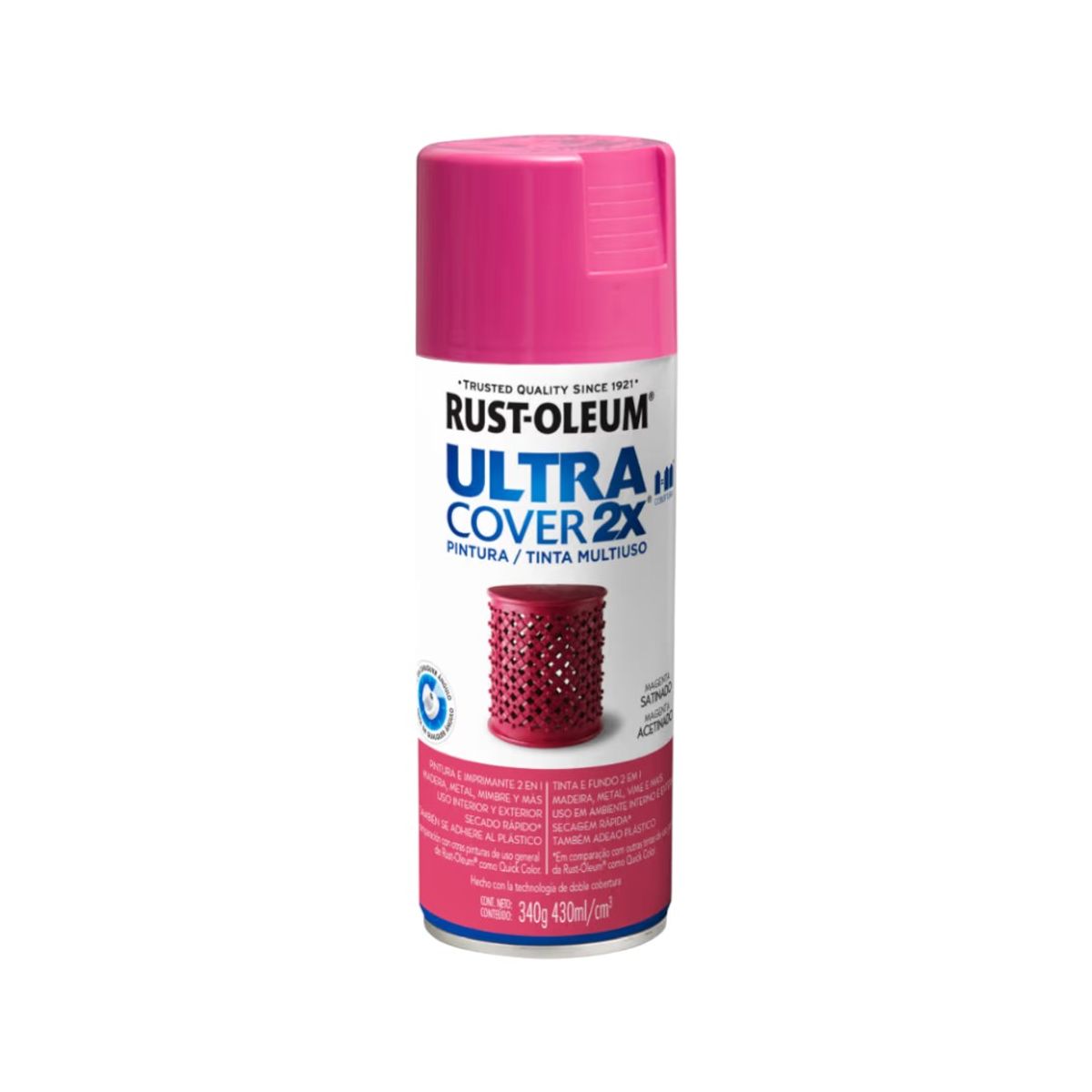 RUST OLEUM - Pintura Ultra Cover 2X Magenta Satinado 430ml