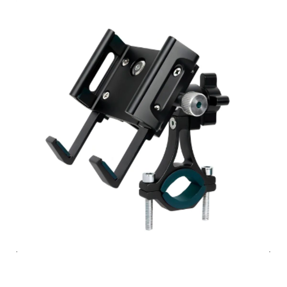 GENERICO - Soporte Porta Celular Moto Bicicleta Celular Aluminio Ajusta Soportes Holder Negro Celular