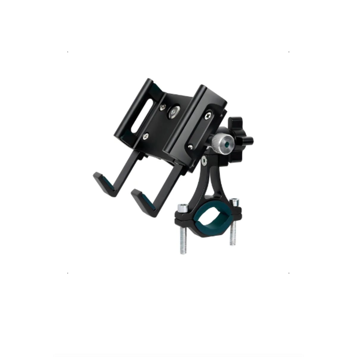 GENERICO - Soporte Porta Celular Moto Bicicleta Celular Aluminio Ajusta Soportes Holder Negro Celular