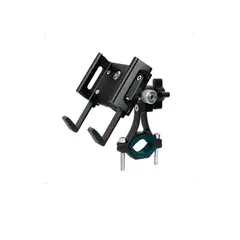 GENERICO - Soporte Porta Celular Moto Bicicleta Celular Aluminio Ajusta Soportes Holder Negro Celular