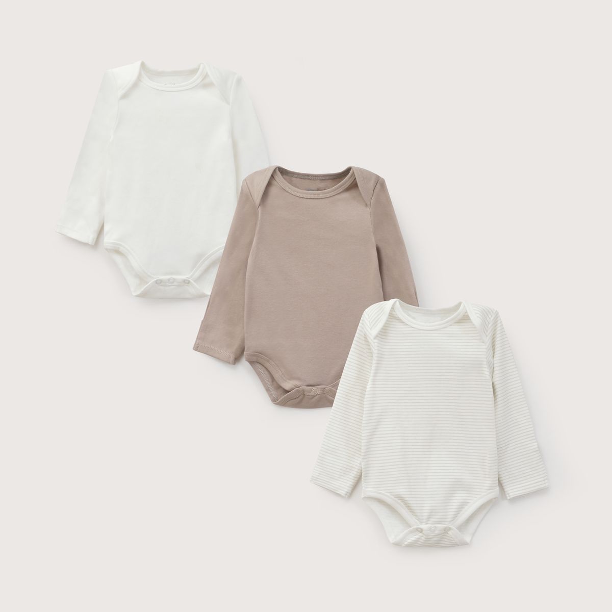 OPALINE - Pack Bodies Bebe Unisex Taupe
