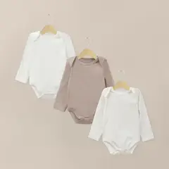 OPALINE - Pack Bodies Bebe Unisex Taupe