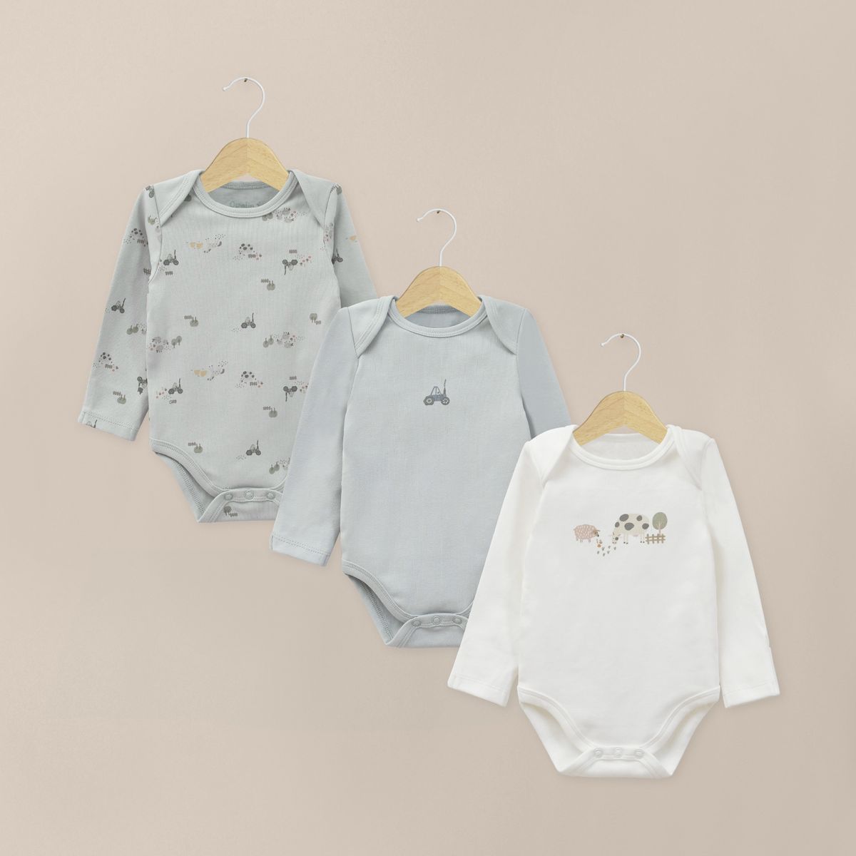OPALINE - Pack Bodies Bebe Niño Verde