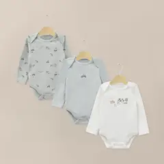 OPALINE - Pack Bodies Bebe Niño Verde