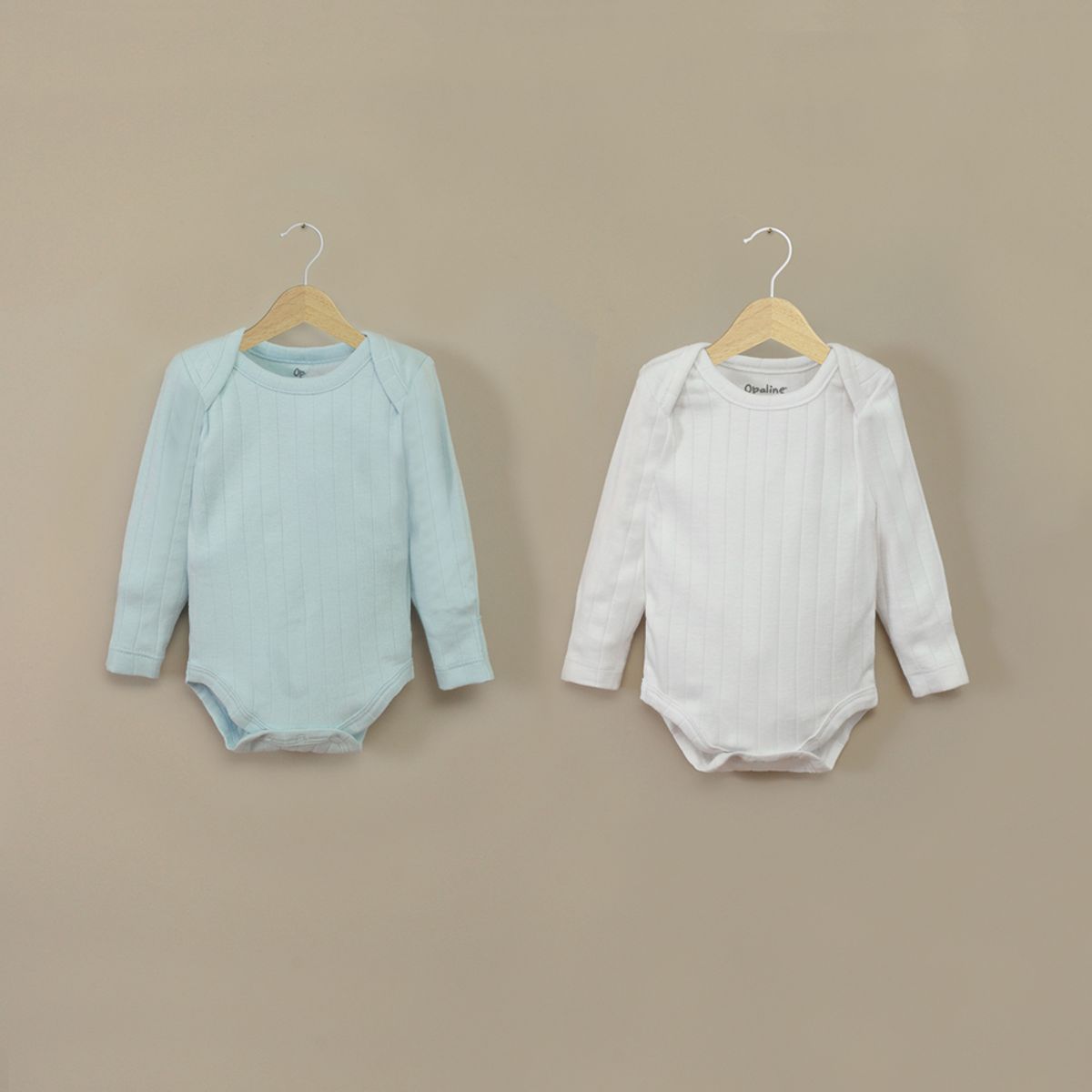 OPALINE - Pack De 2 Bodys Algodón Niño Celeste