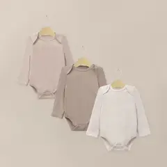 OPALINE - Pack Bodies Bebe Unisex Crema