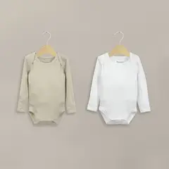 OPALINE - Pack De 2 Bodys Algodón Acanalado Unisex