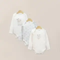 OPALINE - Pack Bodies Bebe Niño Café Disney