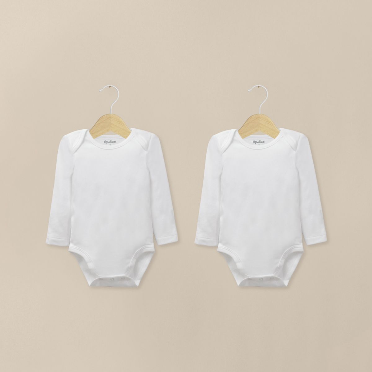 OPALINE - Pack De 2 Bodys Blanco Algodón Unisex
