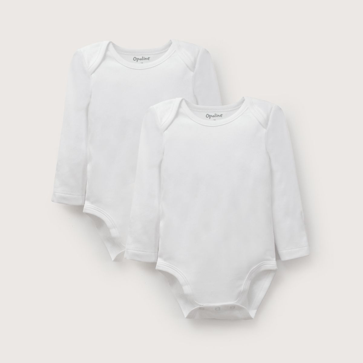 OPALINE - Pack De 2 Bodys Blanco Algodón Unisex