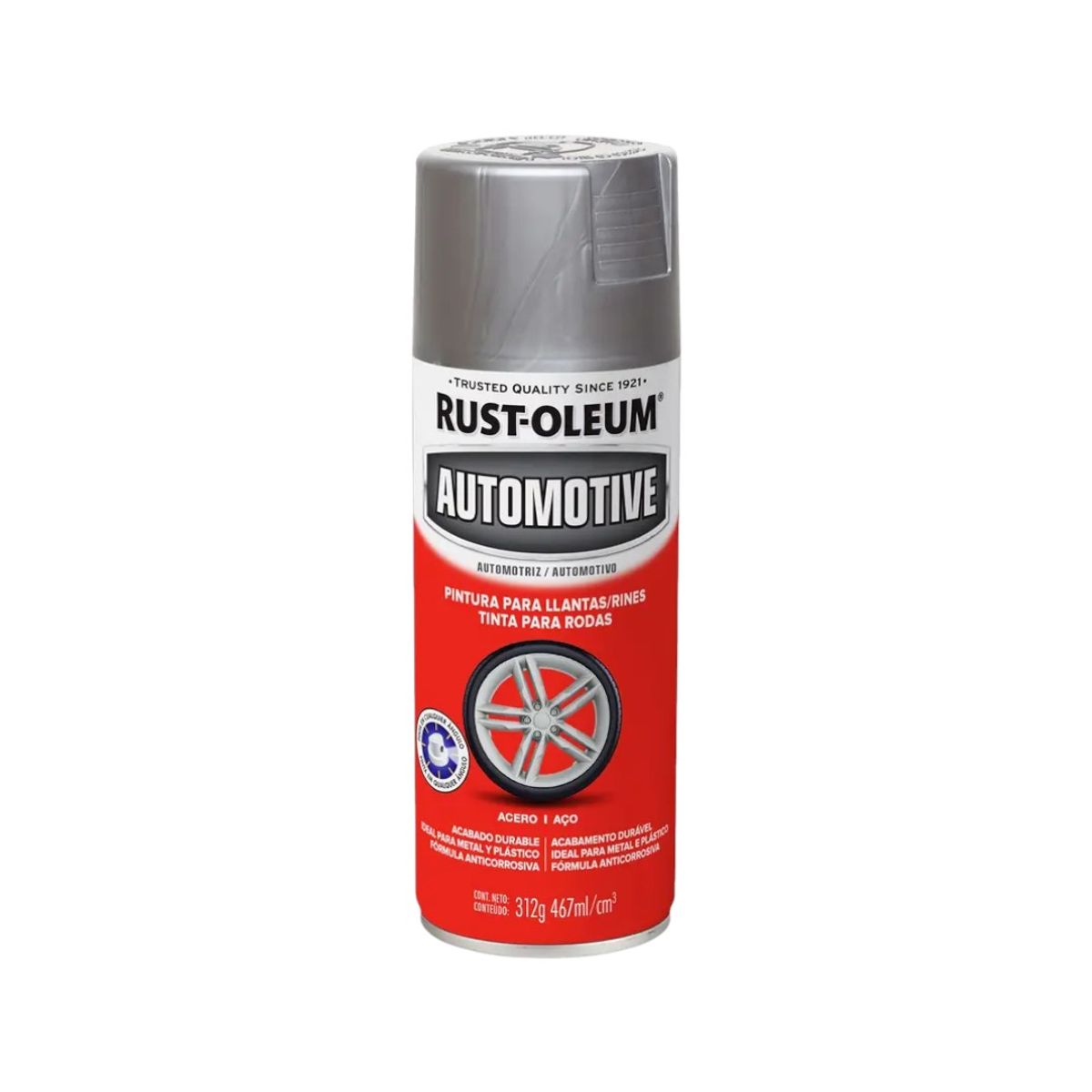 RUST OLEUM - Pintura Automotive para Llantas Acero Mate 467ml