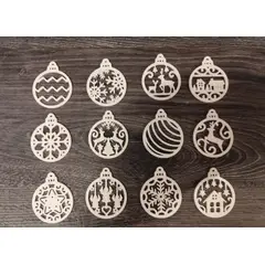 GENERICO - Adornos navideños para Árbol (pack 12 un)