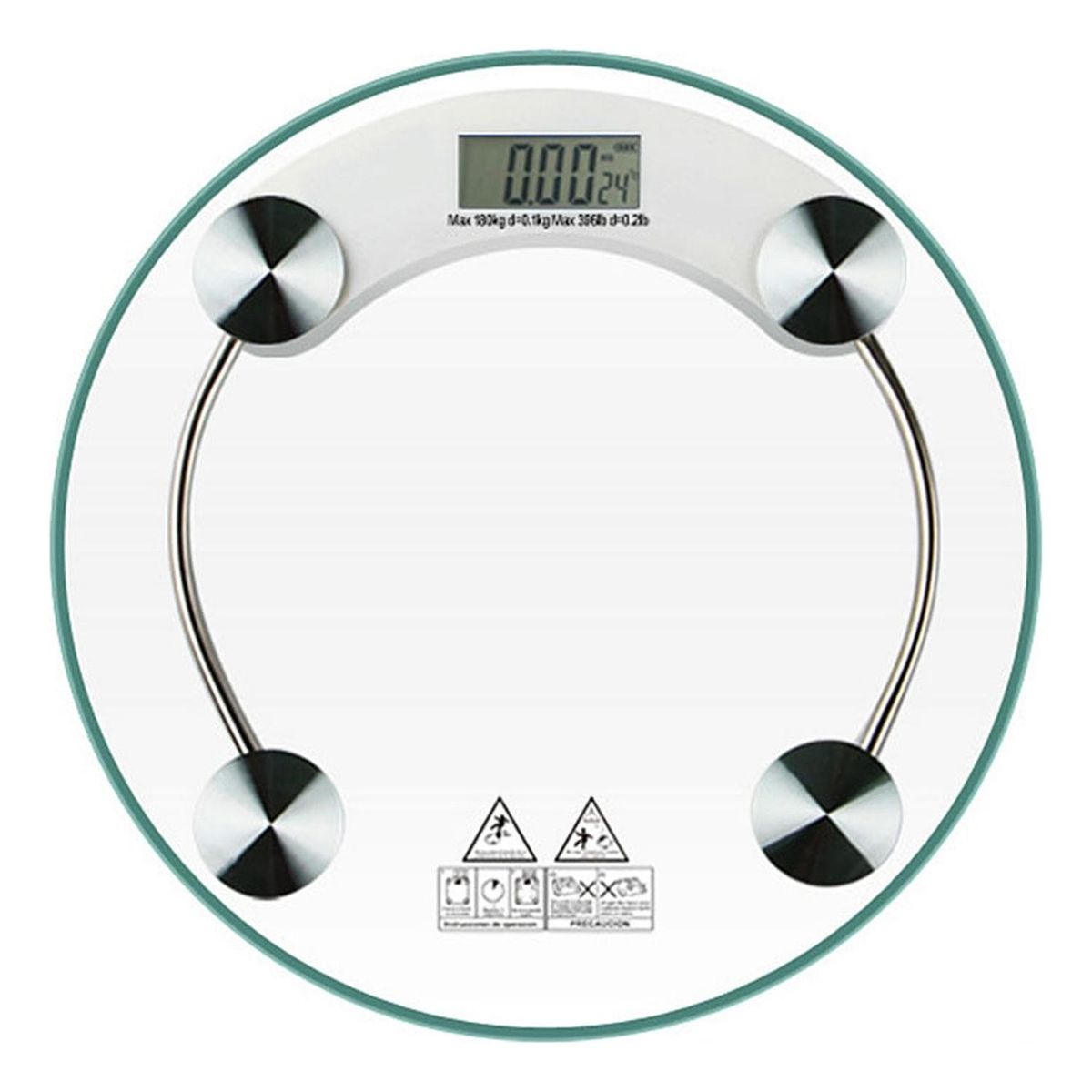 IMPORTCLICK - Balanza Pesa Vidrio Digital Baño 180 KG 33 CM