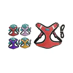 GENERICO - Set de arnés y correa talla S Color Rojo