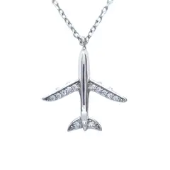 JOYAS LANDEROS - Collar Avion Circones Rodinado Plata 925