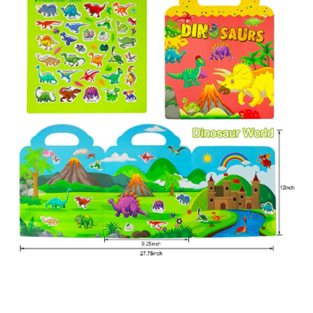 GENERICO - Set 6 Libros De Stickers Reutilizables Para Niños