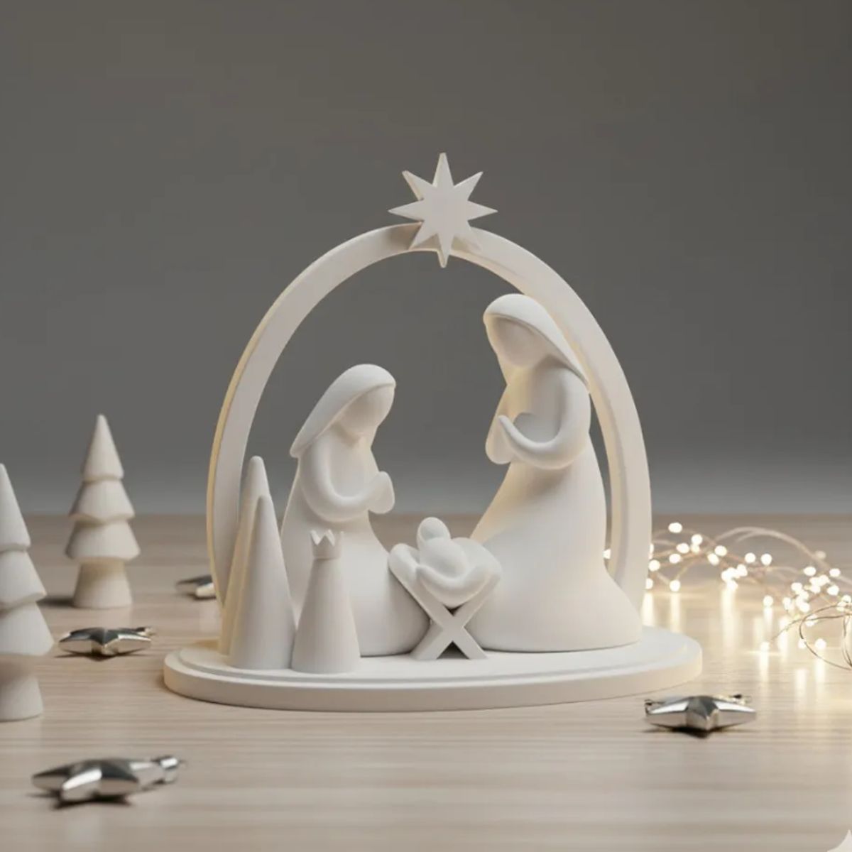 GENERICO - Adorno navidad - Pesebre Minimalista