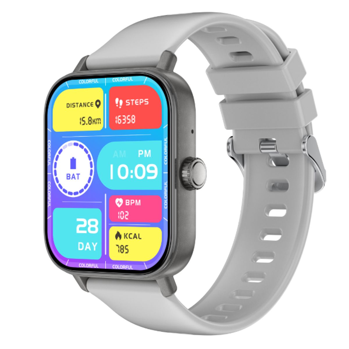 GENERICO - Reloj Inteligente Deportivo Plateado