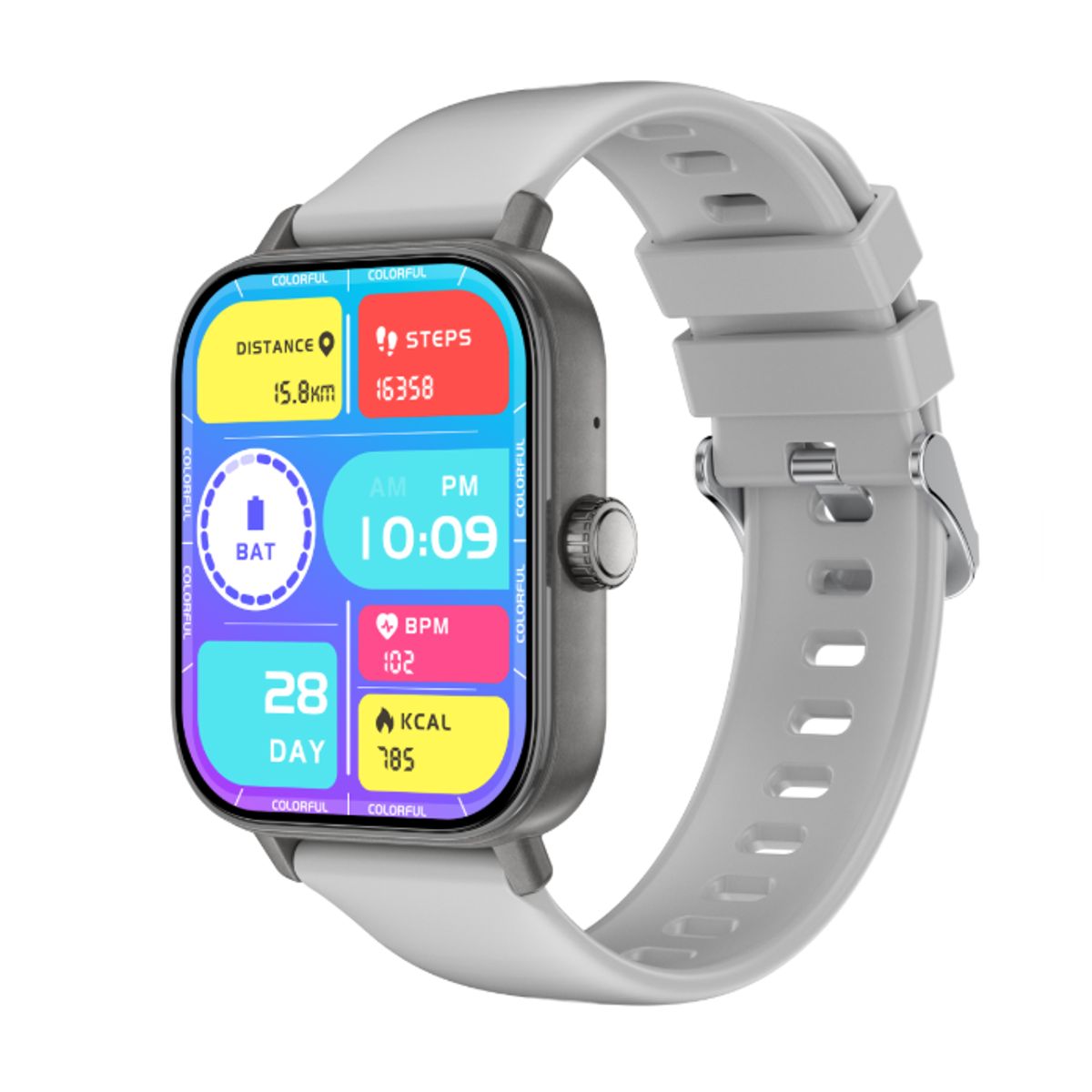 GENERICO - Reloj Inteligente Deportivo Plateado