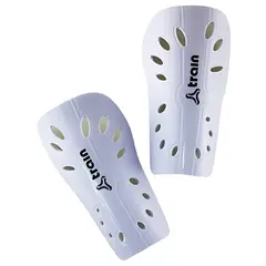 TRAIN - Canilleras Futbol Espinilleras Deportivas Adulto Niños Blanco Talla L