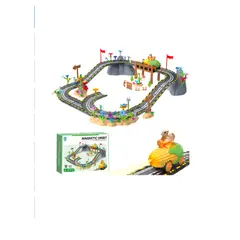 GENERICO - Pista De Auto Bloque Magnético Juguete Armable Niños 153 Pcs