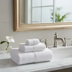 GENERICO - Set toalla algodón blanco de lujo