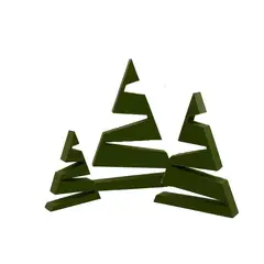 GENERICO - Adorno navidad - Árboles modernos (pack 3 un)