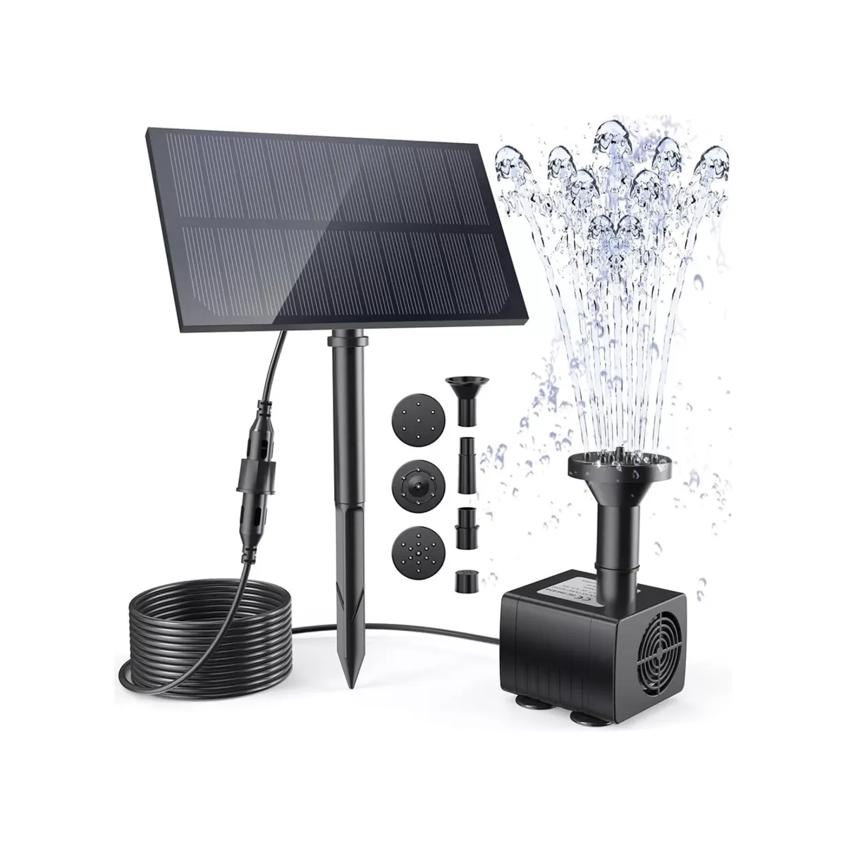 IMPORTCLICK - Bomba Agua Fuente Piscina Panel Energía Solar Sumergible 1.4W IMPORTCLICK