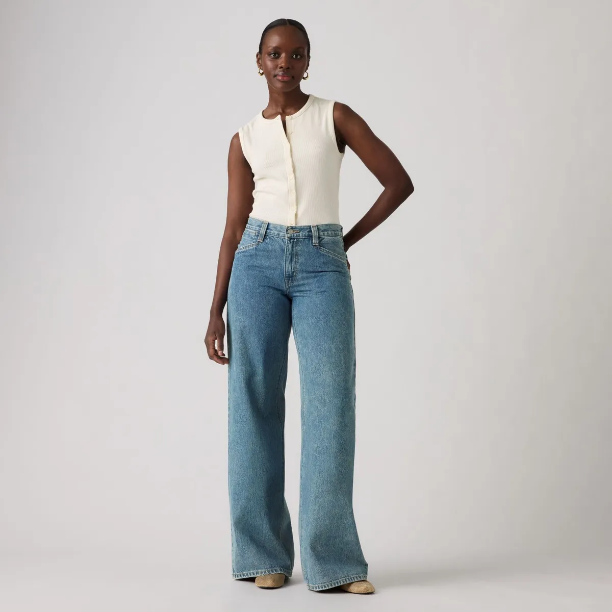 LEVIS - Jeans Mujer 94 Baggy Wide Leg Azul Levis