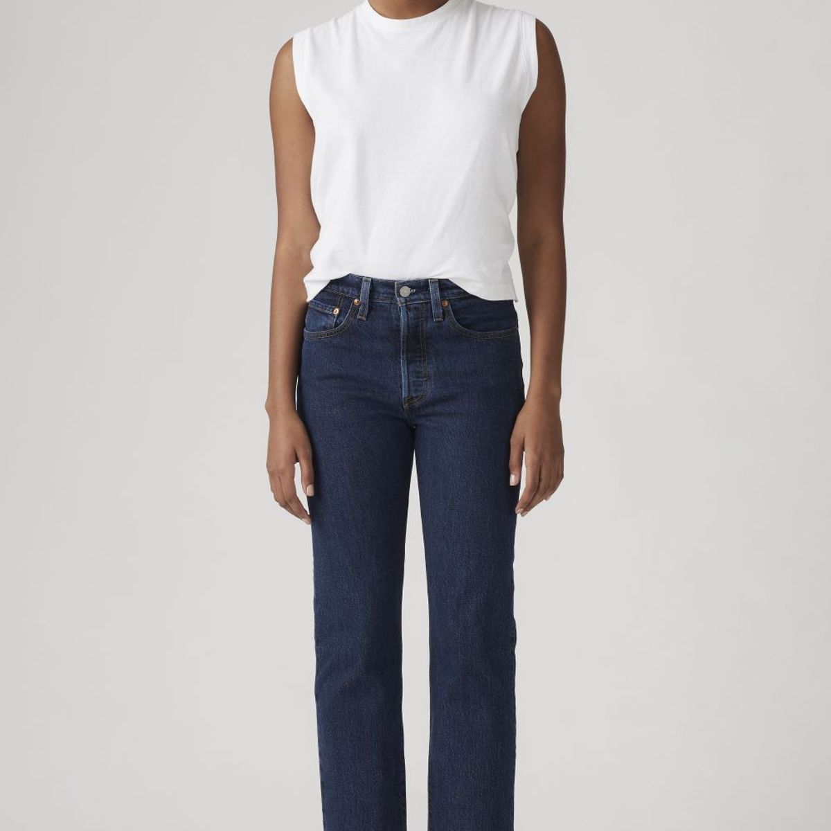 LEVIS - Jeans Mujer 501 Crop Azul Levis