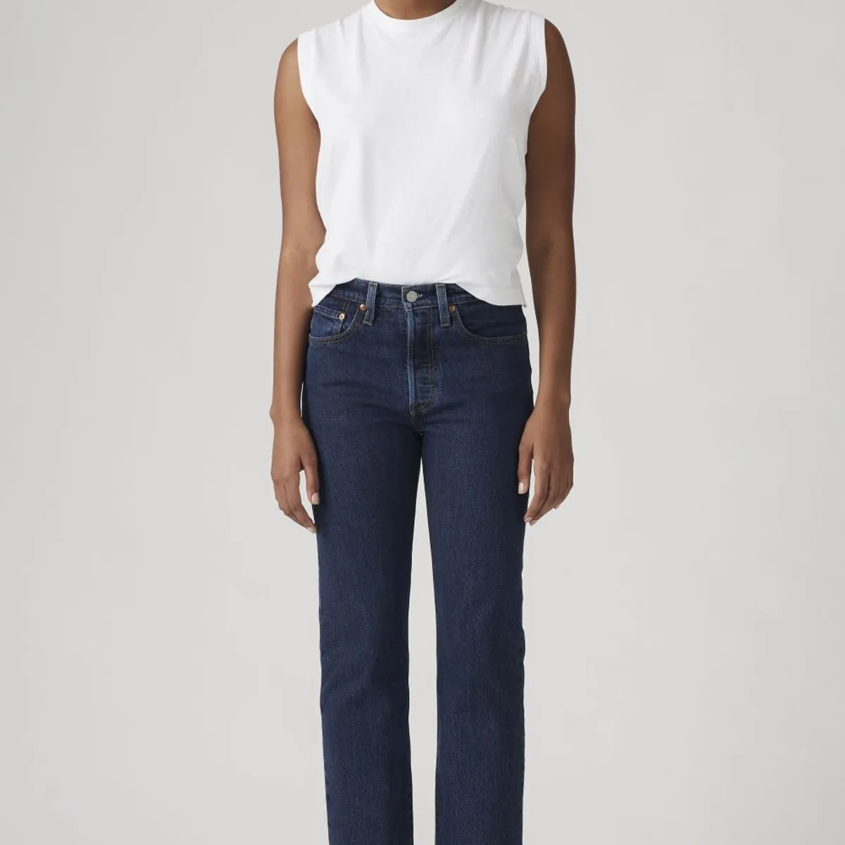 LEVIS - Jeans Mujer 501 Crop Azul Levis