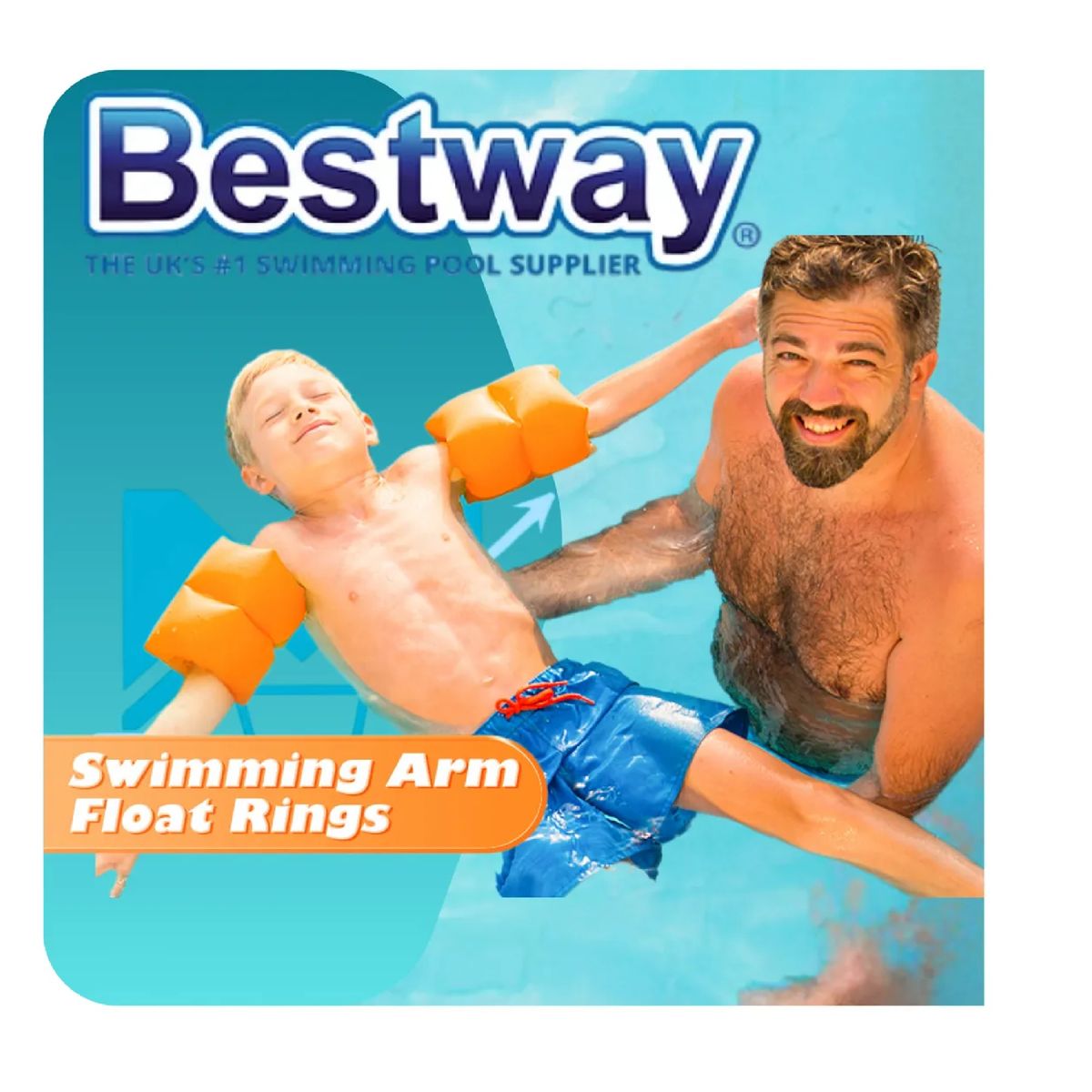 BESTWAY - Alitas Infable Flotador Colores 20cmx20cm 3-6 Años Bestway Naranja