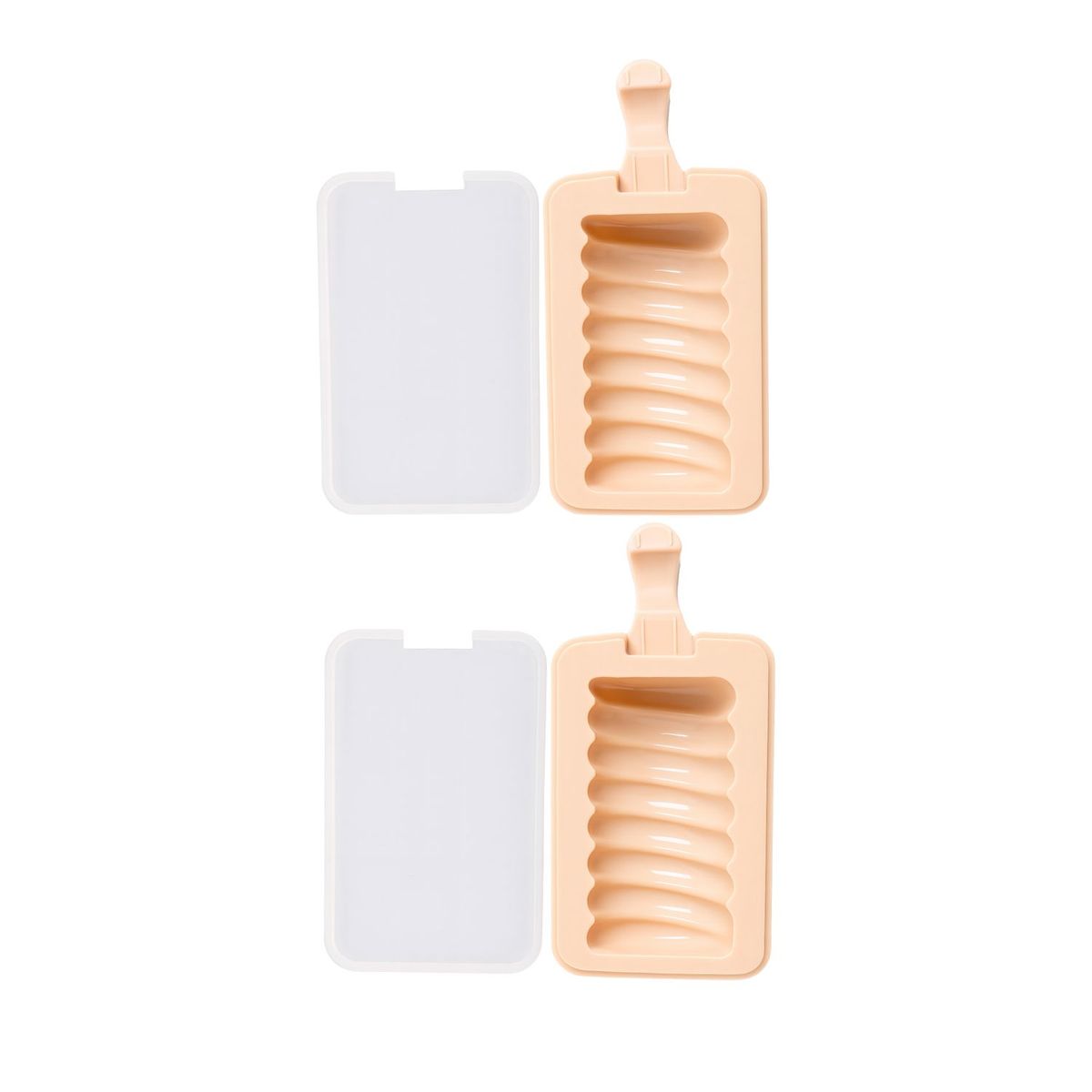 GENERICO - Set 2 Molde Helados De Silicona Reposteria Cocina 15cm Rosa