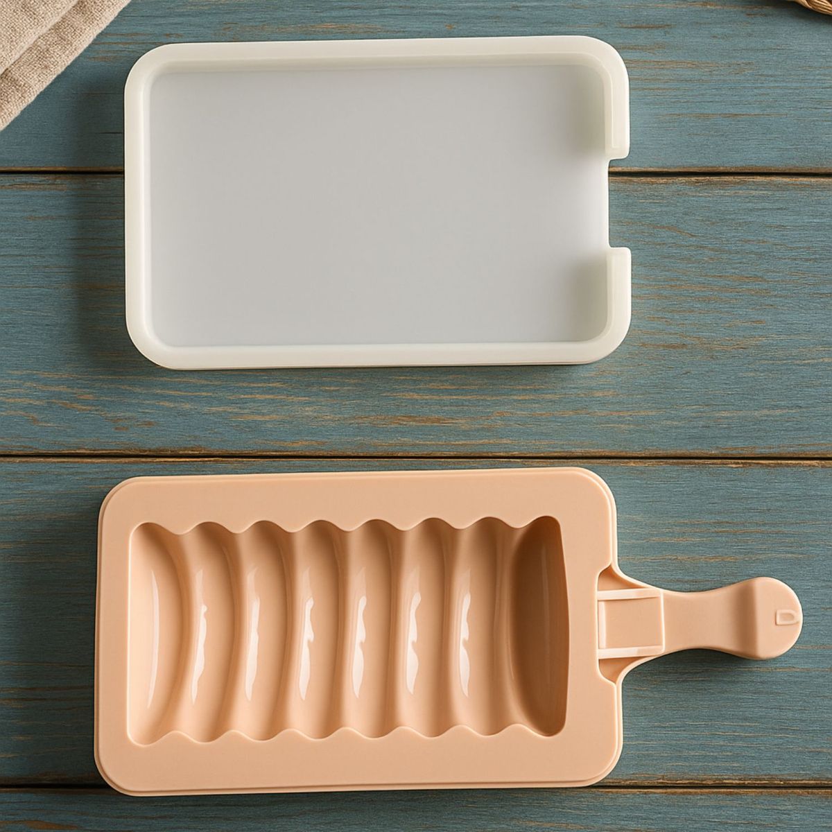 GENERICO - Set 2 Molde Helados De Silicona Reposteria Cocina 15cm Rosa