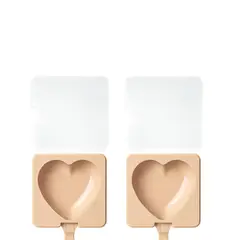 GENERICO - Set 2 Molde Helados De Silicona Reposteria Corazon 14cm Rosa