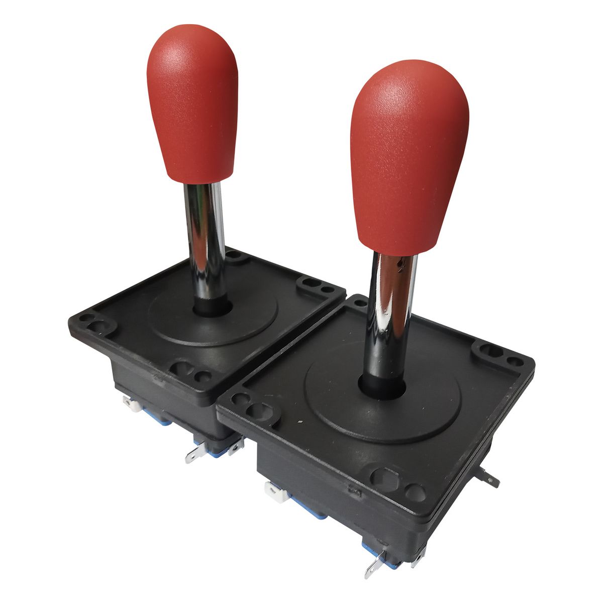 GENERICO - Kit arcade USB palanca ROJA Tipo calle Botón Azul y Verde