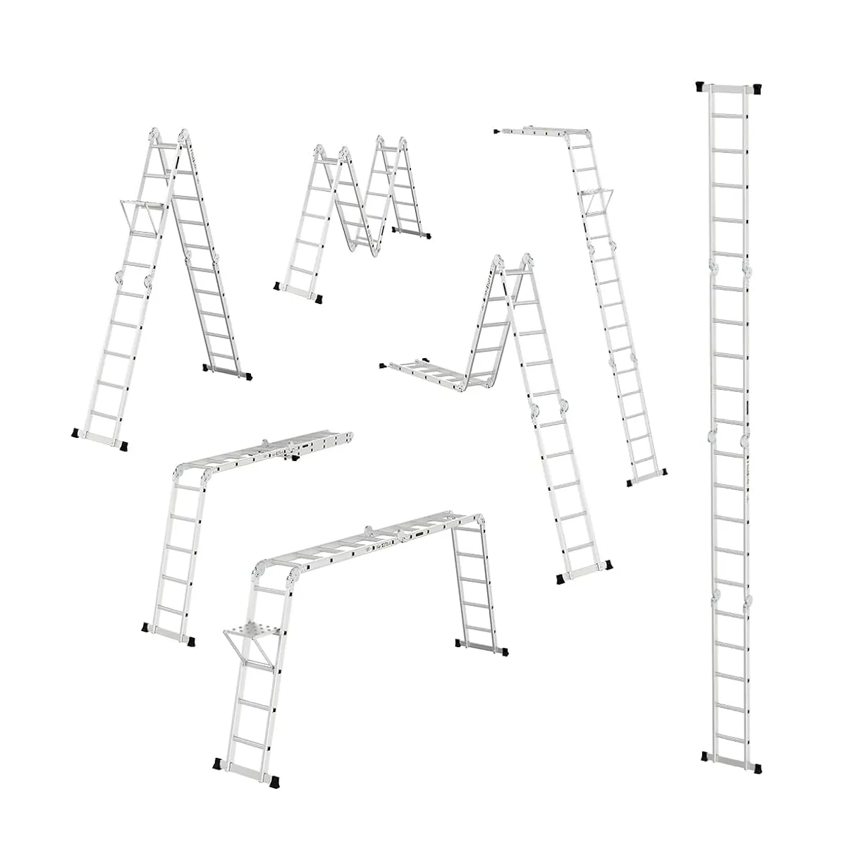 LERNEN - Escalera Multiproposito Plegable 20 Peldaños 5x4 Lernen 150 Kg